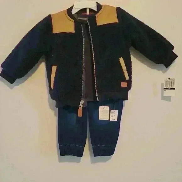 NWT 7 for all mankind baby boy 3 piece set - Picture 1 of 4